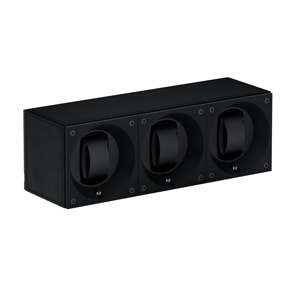 SwissKubik Masterbox Leder Schwarz - 3 Uhren