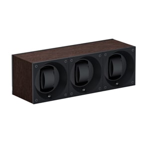 SwissKubik Masterbox Natürliches Wenge-Holz - 3 Uhren