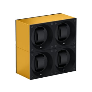 SwissKubik Masterbox Vergoldetes Aluminium - 4 Uhren