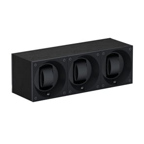 SwissKubik Masterbox Wenge-Holz Schwarz - 3 Uhren
