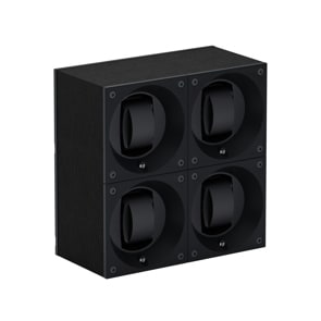 SwissKubik Masterbox Wenge-Holz Schwarz - 4 Uhren