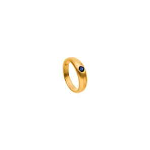 Taufring 750/18 K Gelbgold mit Safir