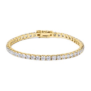Tennisarmband 750/18 K Gelbgold mit Diamanten 8.0 ct H/si
