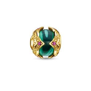 Thomas Sabo Apple & Snake Bead grüner Stein gold