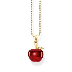 Thomas Sabo Apple & Snake Chaîne avec pomme rouge plaqué or