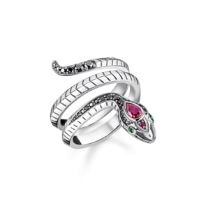 Thomas Sabo Apple & Snake Ring Schlange schwarze Steine