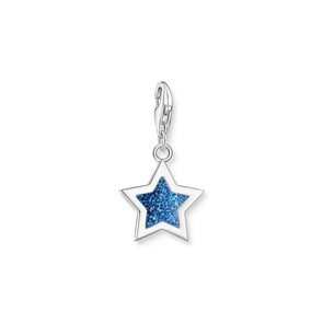 Thomas Sabo As We Enjoy Pendentif Charm Étoile bleu foncé en argent