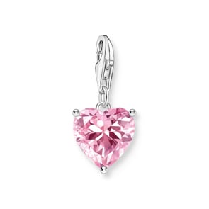 Thomas Sabo As We Love Charm-Anhänger Herz mit pinkfarbenem Stein Silber