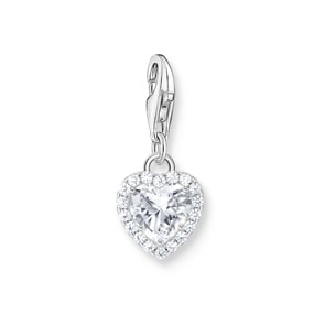 Thomas Sabo As We Love Charm-Anhänger Herz Weiss Silber