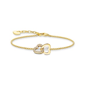 Thomas Sabo Basics Armband mit verschlungenen Herzen vergoldet