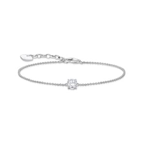 Thomas Sabo Basics Armband mit weissem Zirkonia-Anhänger Silber