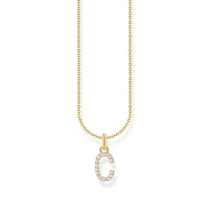 Thomas Sabo Basics Chaîne à breloque lettre C, dorée