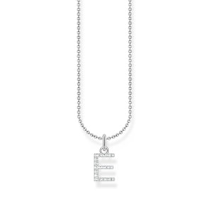 Thomas Sabo Basics Chaîne à breloque lettre E, argent