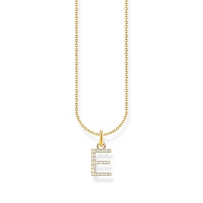 Thomas Sabo Basics Chaîne à breloque lettre E, dorée