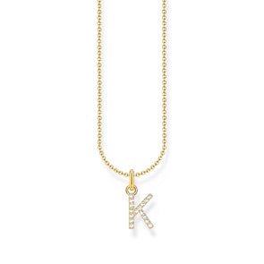 Thomas Sabo Basics Chaîne à breloque lettre K, dorée