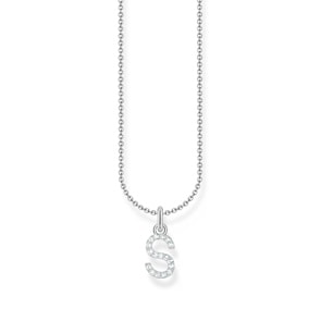 Thomas Sabo Basics Chaîne à breloque lettre S, argent