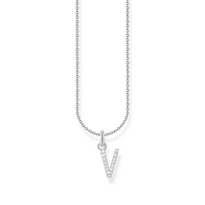 Thomas Sabo Basics Chaîne à breloque lettre V, argent