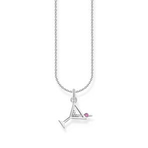 Thomas Sabo Basics Kette mit Cocktail-Anhänger Silber