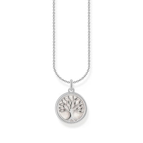 Thomas Sabo Basics Chaîne à breloque Tree of Love, émail blanc, argent