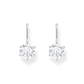 Thomas Sabo Basics Ohrhänger mit grossem, weissem Zirkonia Silber