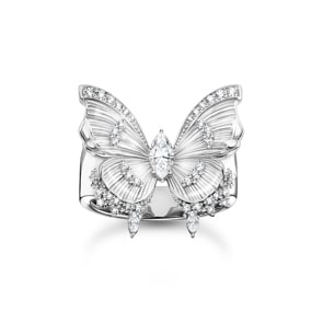 Thomas Sabo Blooming Skies Cocktailring Schmetterling Butterfly Paradise mit Steinen Silber