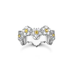 Thomas Sabo Blooming Skies Ring Blume Lovely Daisy mit Steinen Silber