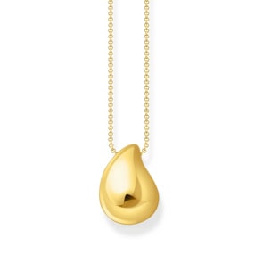 Thomas Sabo Bold Elegance Kette mit Anhänger in organischer Tropfenform vergoldet