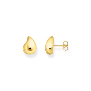 Thomas Sabo Bold Elegance kleine Tropfen-Ohrstecker mit organischer Form vergoldet