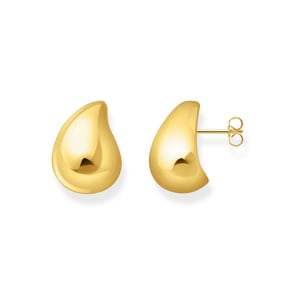 Thomas Sabo Bold Elegance Ohrstecker in organischer Tropfenform vergoldet