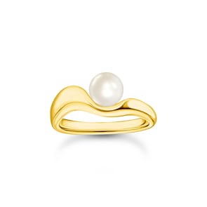 Thomas Sabo Bold Elegance Ring mit Perle Natural Beauty vergoldet
