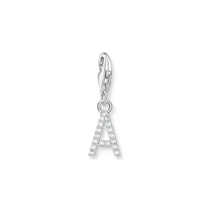 Thomas Sabo Charm-Anhänger Buchstabe A mit weissen Steinen Silber