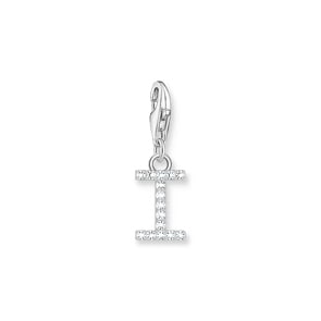 Thomas Sabo Pendentif Charm lettre I avec pierres blanches argent 925