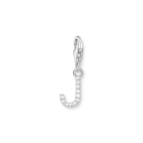 Thomas Sabo Pendentif Charm lettre J avec pierres blanches argent 925