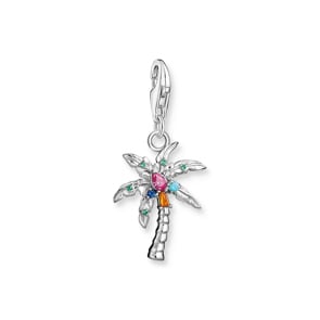 Thomas Sabo Pendentif Charm verre à cocktail en rouge plaqué or