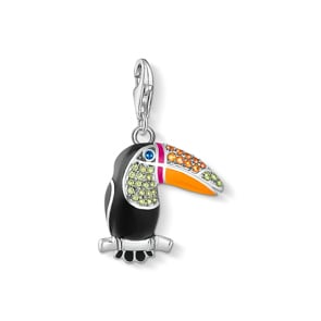 Thomas Sabo Charm pendant Colourful Toucan silver