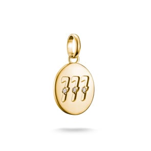 Thomas Sabo Charm-Anhänger Engelzahl 777 mit Steinen Connect vergoldet