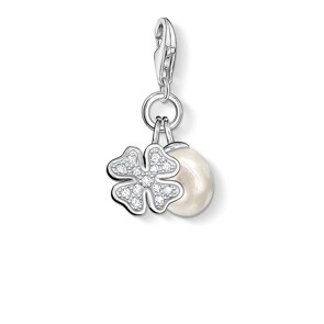 Thomas Sabo Pendentif Charm Trèfle avec Perle