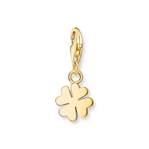Thomas Sabo Charm-Anhänger Kleeblatt vergoldet
