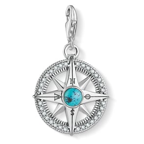 Thomas Sabo Pendentif Charm Boussole Turquoise
