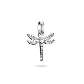Thomas Sabo Charm-Anhänger Libelle mit Steinen Connect Silber