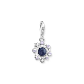 Thomas Sabo Pendentif Charm phases lunaires avec imitation grès en argent noirci