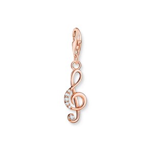 Thomas Sabo Pendentif Charm clé de sol or rose
