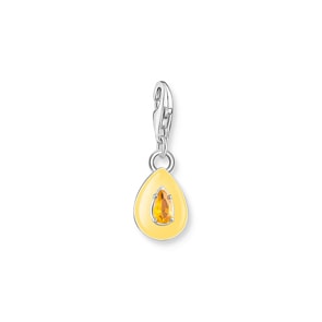 Thomas Sabo Pendentif Charm orange goutte argent