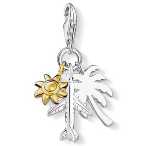 Thomas Sabo Pendentif Charm Palmier, Soleil, Avion