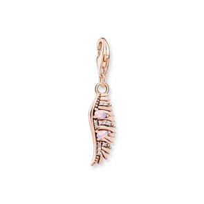 Thomas Sabo Pendentif Charm Plume de Phénix avec pierres rose or rose