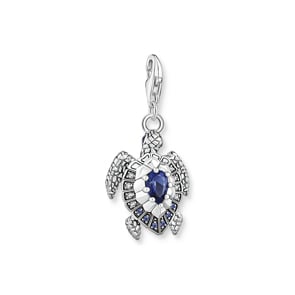 Thomas Sabo Charm-Anhänger Schildkröte mit blauen Steinen