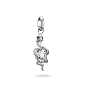 Thomas Sabo Charm-Anhänger Schlange mit Stein Connect Silber