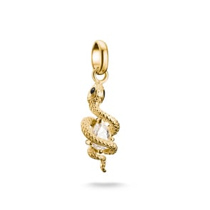 Thomas Sabo Charm-Anhänger Schlange mit Stein Connect vergoldet