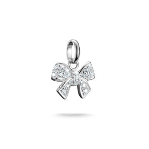Thomas Sabo Charm pendant bow with stones Connect silver