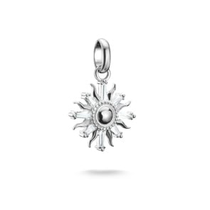 Thomas Sabo Charm-Anhänger Sonne mit Steinen Connect Silber